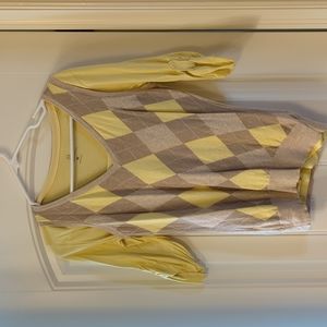 Sweater vest shirt set